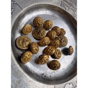 Antique Jacob Reed & Sons Military Buttons Brass Eagle Uniform Lot Mixed Sizes